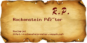 Rockenstein Péter névjegykártya